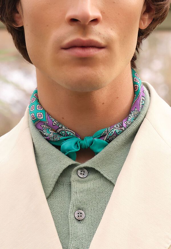 Mint Paul Stuart Silk Twill Medallion | UK_PAUL79557