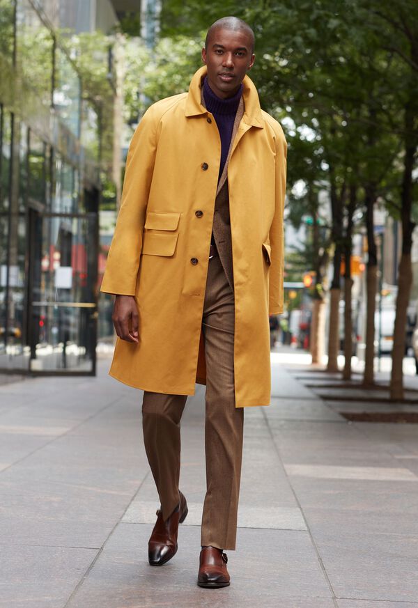 Mustard Paul Stuart Removable Lining Rain | UK_PAUL94686