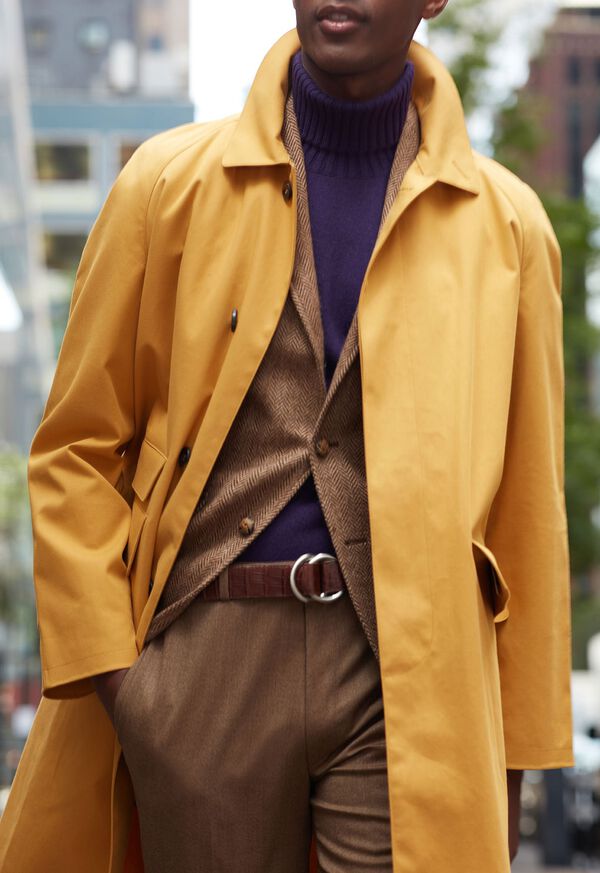 Mustard Paul Stuart Removable Lining Rain | UK_PAUL94686