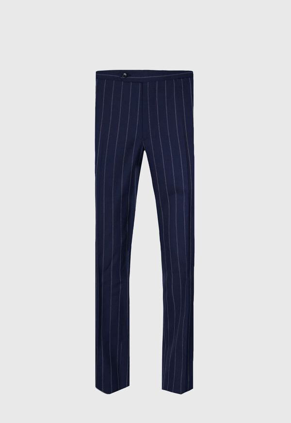 Navy Paul Stuart All Year Wool Pinstripe Suit | UK_PAUL25786