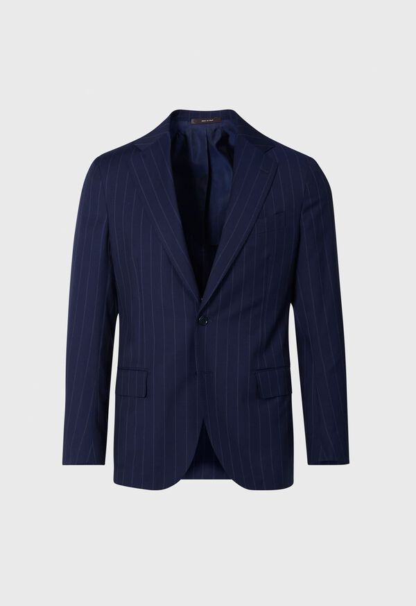 Navy Paul Stuart All Year Wool Stripe Suit | UK_PAUL44813