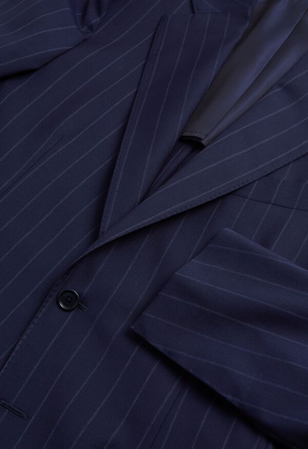 Navy Paul Stuart All Year Wool Stripe Suit | UK_PAUL44813