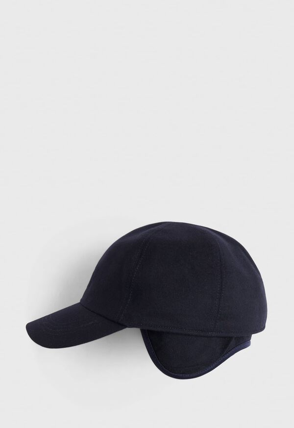 Navy Paul Stuart Baseball Cap with Ear Flaps | UK_PAUL15477