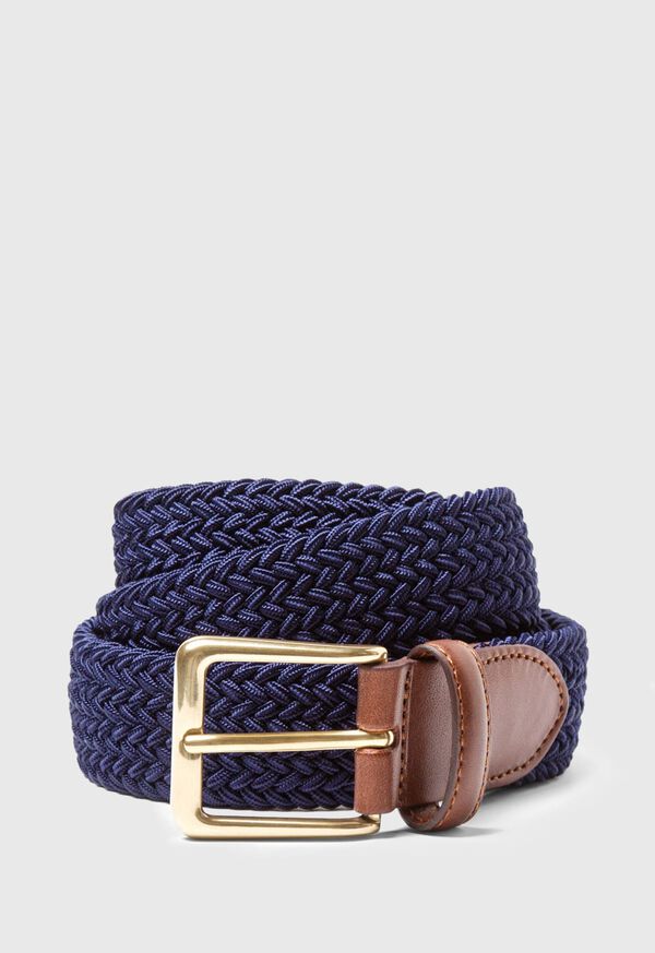 Navy Paul Stuart Braided Stretch Nylon | UK_PAUL46401