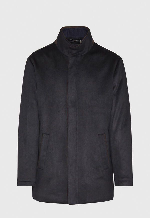 Navy Paul Stuart Cashmere Car Coat | UK_PAUL77727