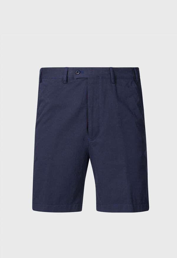 Navy Paul Stuart Cotton & Cashmere Bermuda | UK_PAUL15679