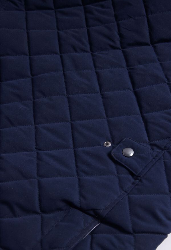 Navy Paul Stuart Diamond Quilted Vest | UK_PAUL45964