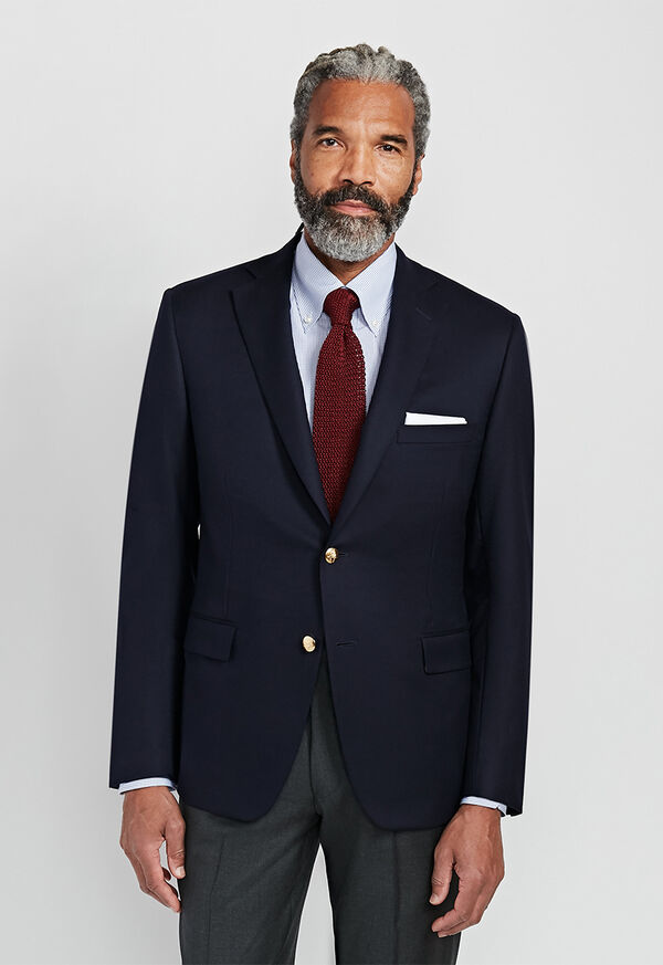 Navy Paul Stuart Doeskin Stuart Blazer | UK_PAUL28644