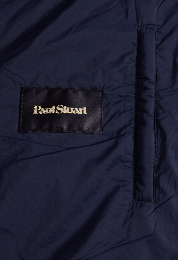 Navy Paul Stuart Nylon Zip Vest | UK_PAUL91484