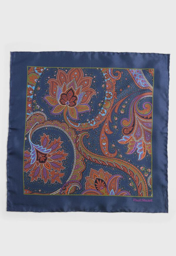 Navy Paul Stuart Silk Paisley | UK_PAUL32388