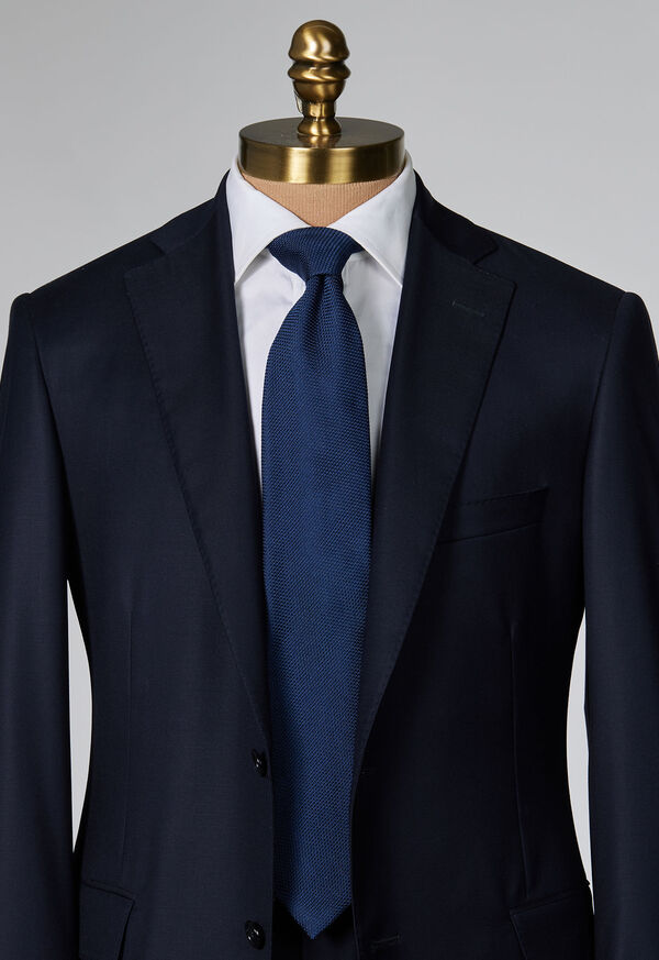 Navy Paul Stuart Solid Silk Garza | UK_PAUL18048