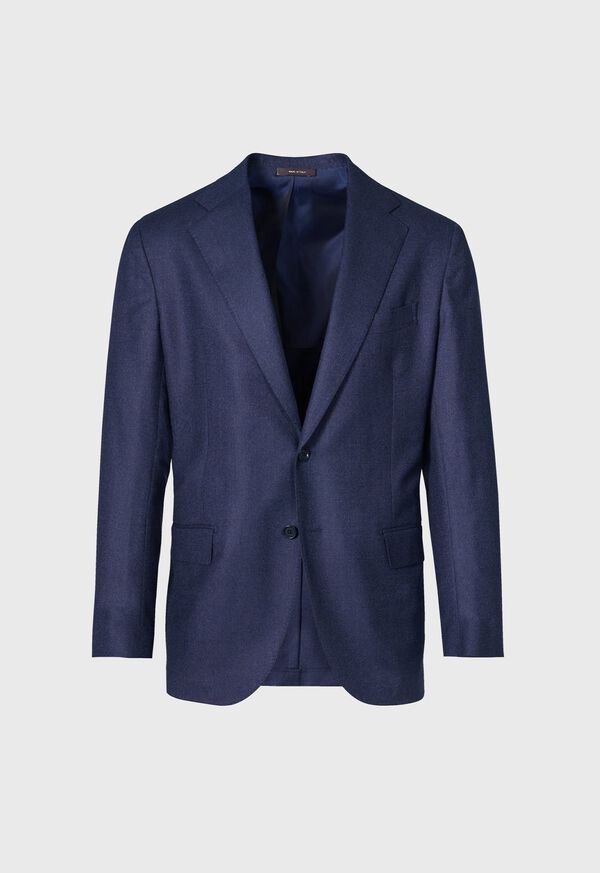 Navy Paul Stuart Textured Solid Wool Suit | UK_PAUL88708