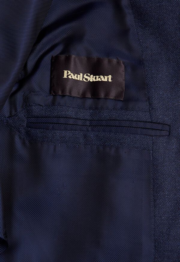 Navy Paul Stuart Textured Solid Wool Suit | UK_PAUL88708