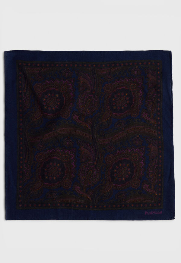 Navy Paul Stuart Wool Paisley | UK_PAUL10378