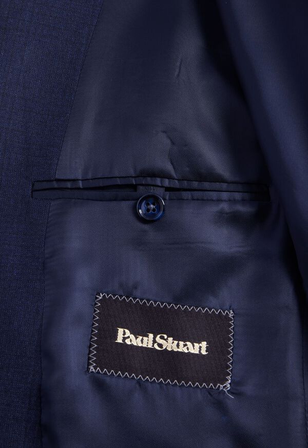 Navy Paul Stuart Wool Silk Plaid Paul | UK_PAUL95851