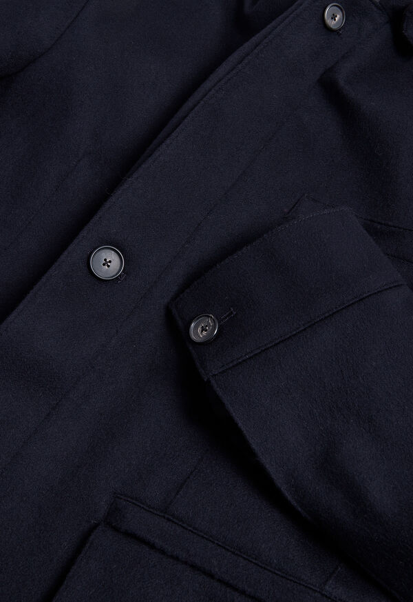 Navy Paul Stuart Wool & Cashmere Hybrid Blazer | UK_PAUL10895