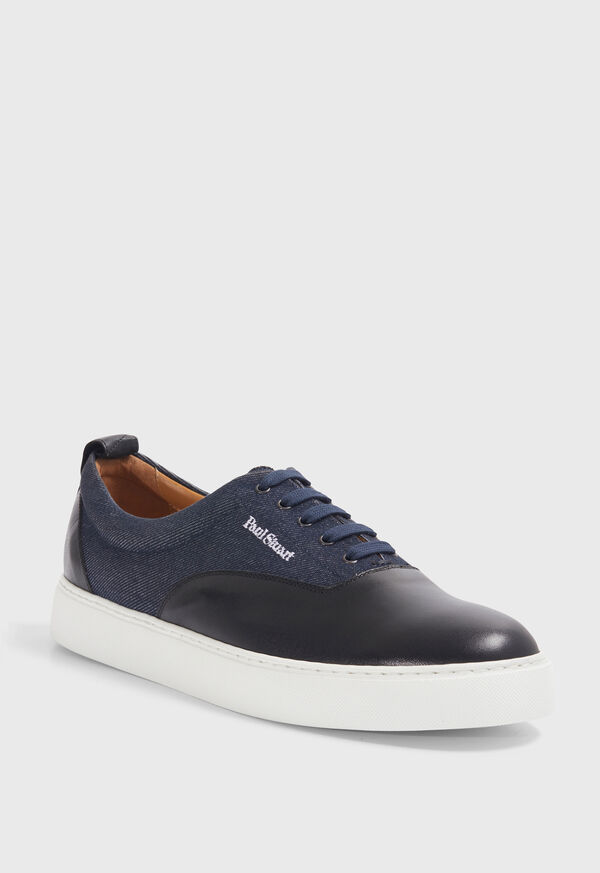 Navy / Black Paul Stuart Star Leather and Denim | UK_PAUL30662