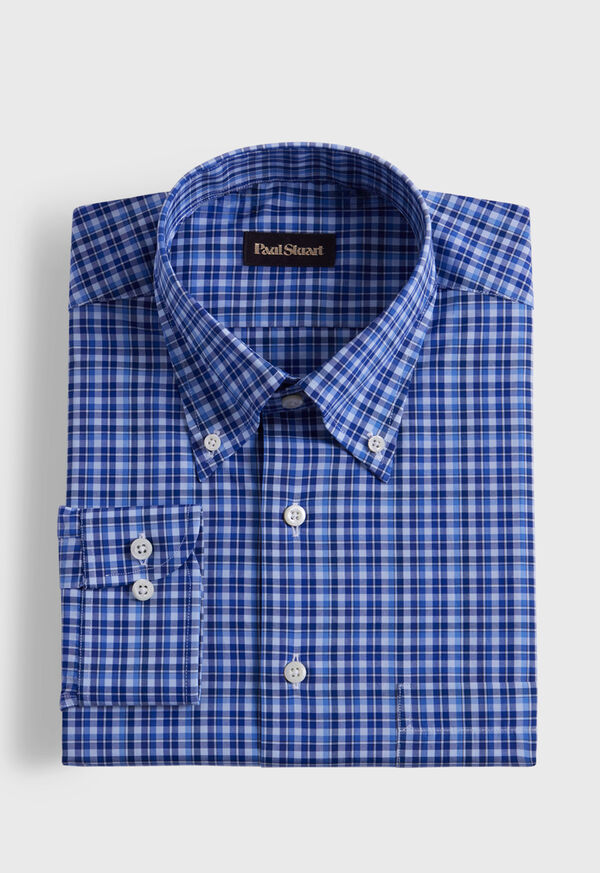 Navy / Blue Paul Stuart Cotton Plaid | UK_PAUL59310