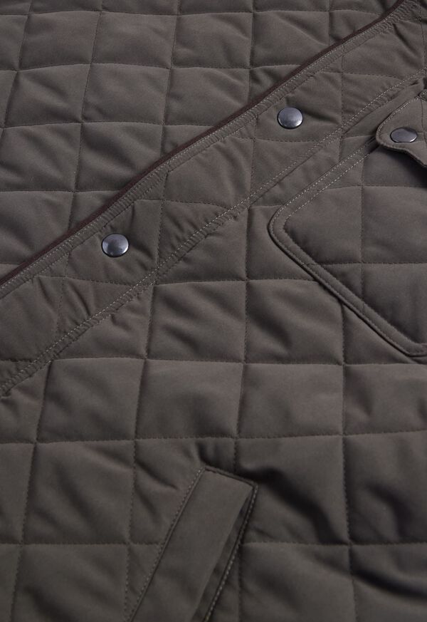 Olive Paul Stuart Diamond Quilted Vest | UK_PAUL10569