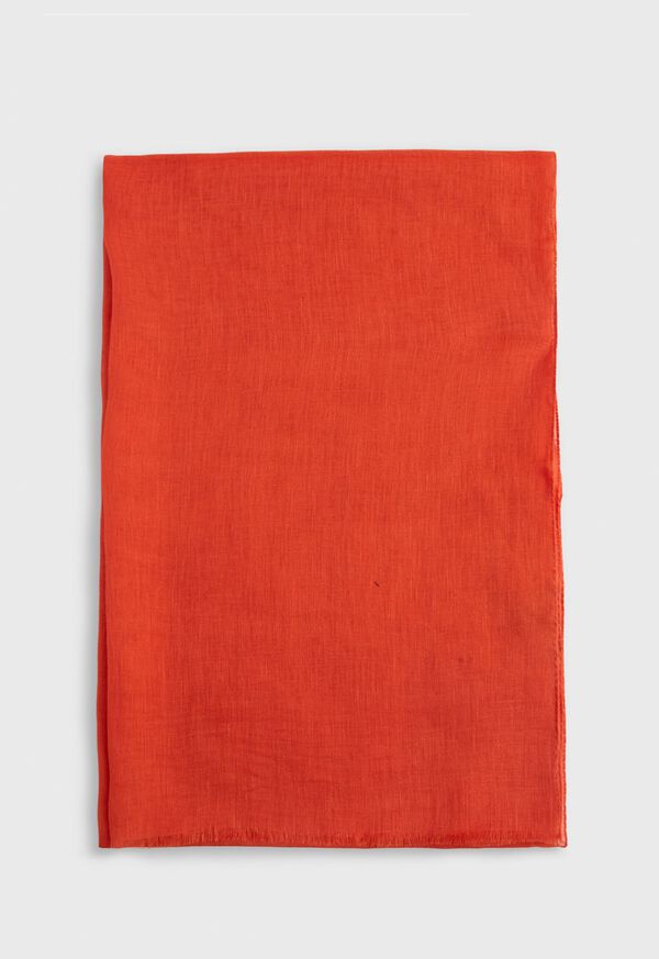 Orange Paul Stuart Linen Scarf | UK_PAUL48748