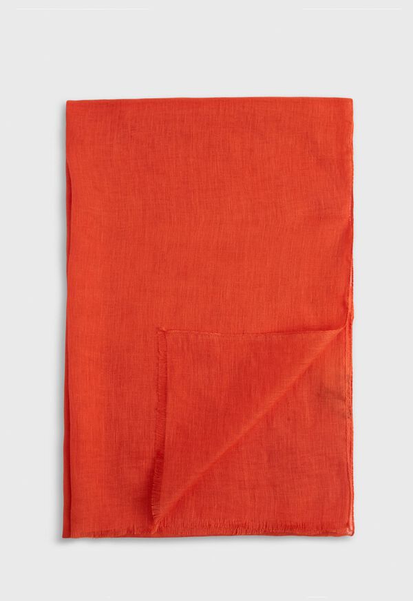 Orange Paul Stuart Linen Scarf | UK_PAUL48748