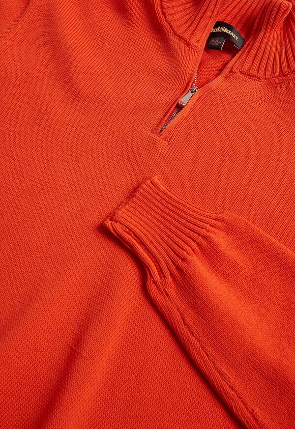 Orange Paul Stuart Quarter Zip | UK_PAUL62674