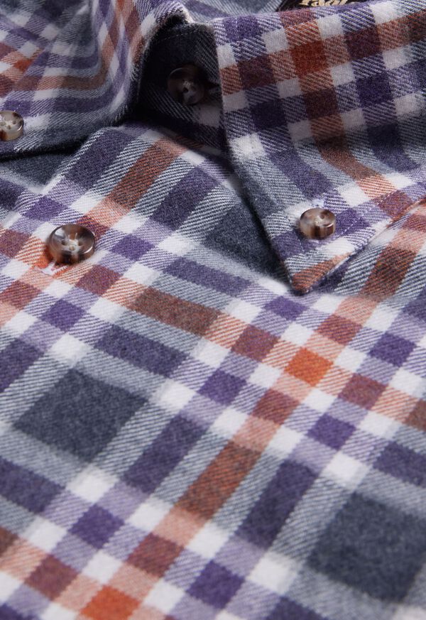 Orange / Purple Paul Stuart Flannel Plaid | UK_PAUL45684