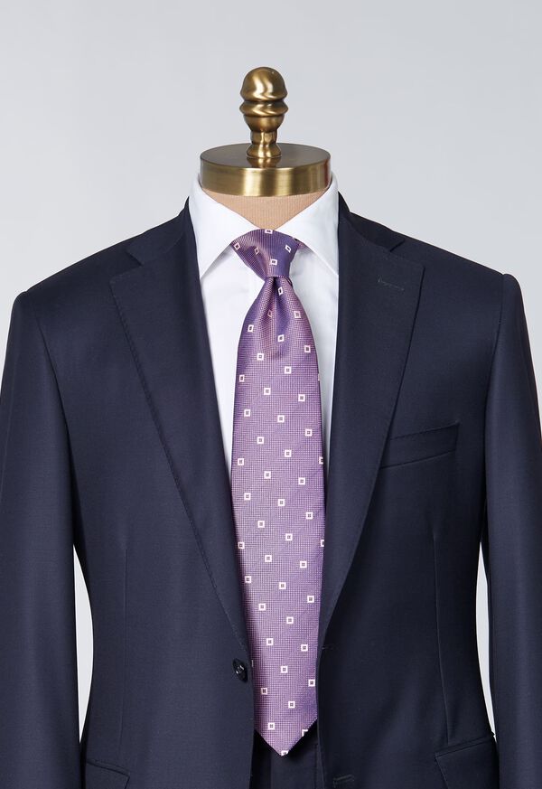 Pink Paul Stuart Silk Jacquard Spaced Diamond | UK_PAUL16573