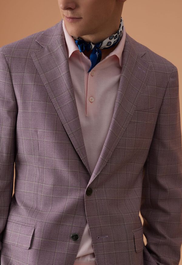 Purple Paul Stuart Cashmere Glen Plaid | UK_PAUL94957