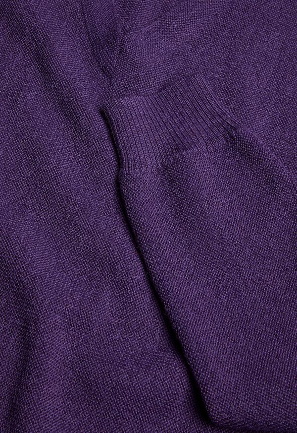 Purple Paul Stuart Classic Alpaca Links V-Neck | UK_PAUL91770