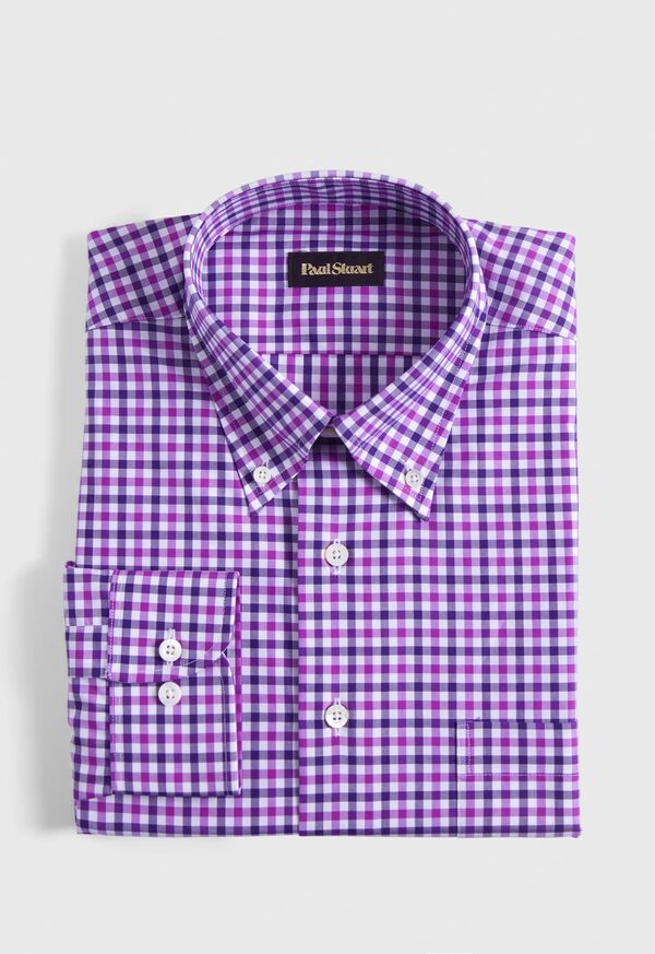 Purple Paul Stuart Cotton Check | UK_PAUL18556