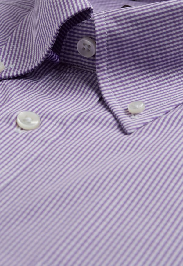 Purple Paul Stuart Micro Gingham Check | UK_PAUL85073