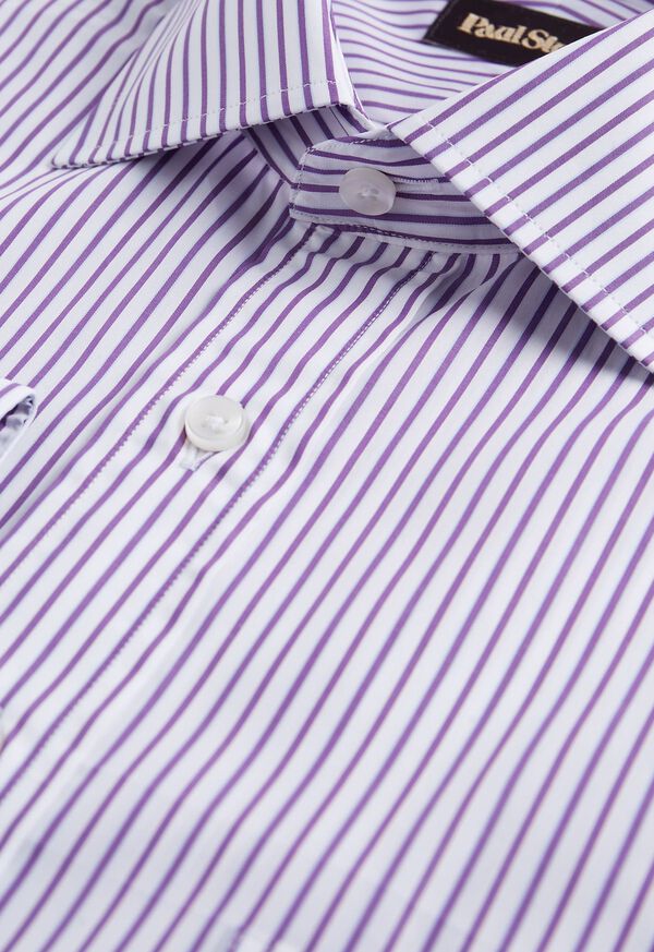 Purple Paul Stuart Purple and White Striped | UK_PAUL54755