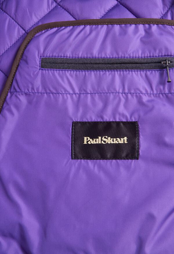 Purple Paul Stuart Quilted Wool Flannel Vest | UK_PAUL74429