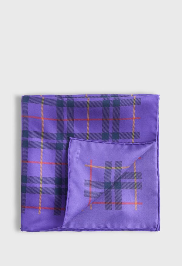 Purple Paul Stuart Silk Plaid Print | UK_PAUL20339