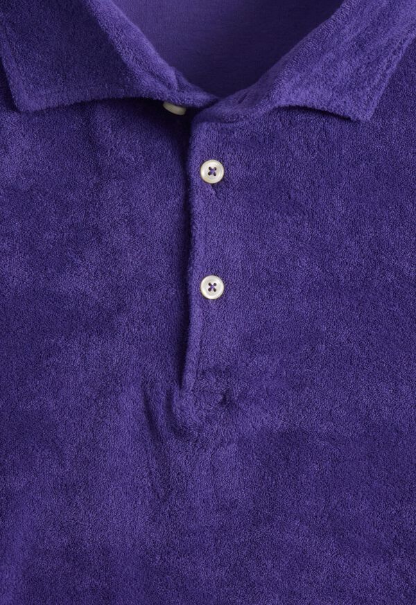 Purple Paul Stuart Terry Cloth Short Sleeve | UK_PAUL97414