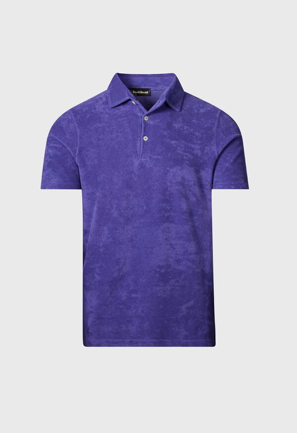 Purple Paul Stuart Terry Cloth Short Sleeve | UK_PAUL97414