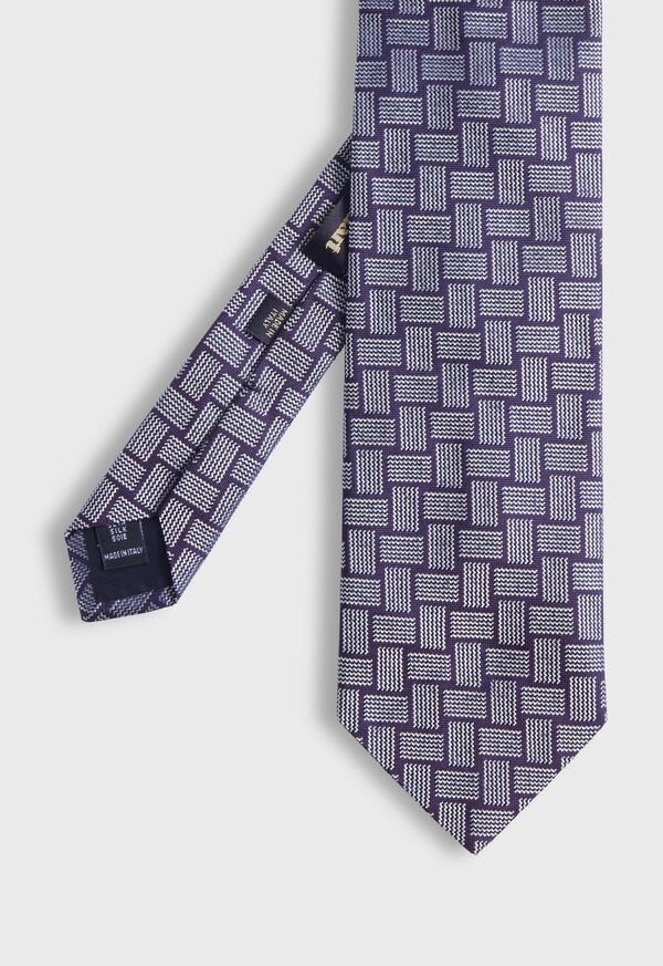 Purple Paul Stuart Woven Silk Deco | UK_PAUL39738