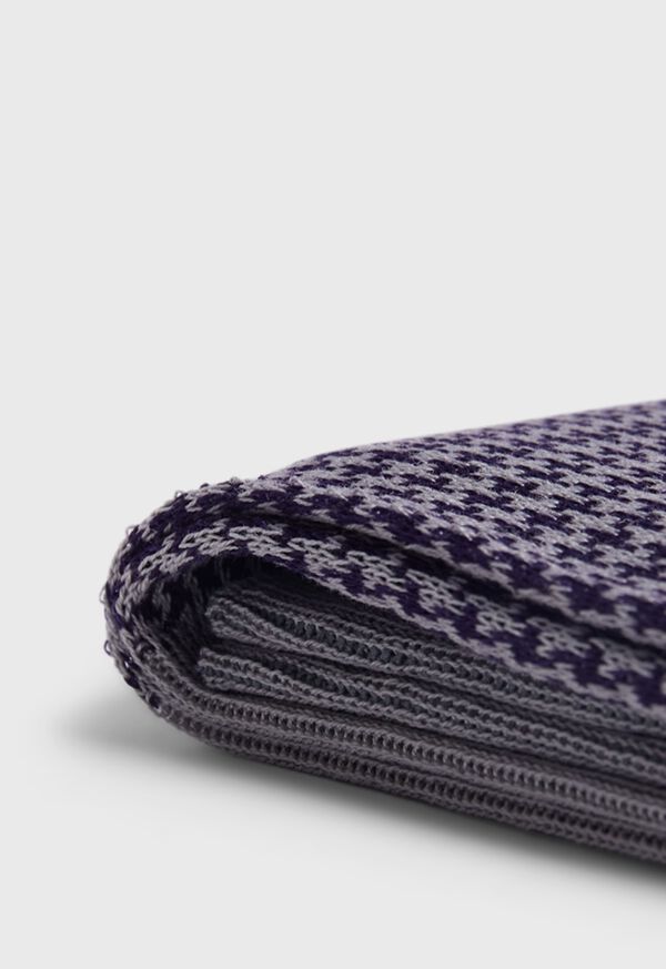 Purple / Silver Paul Stuart Cotton Houndstooth | UK_PAUL74769