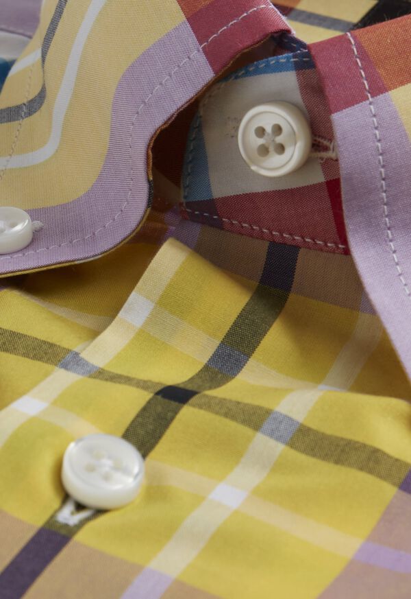 Purple / Yellow Paul Stuart Plaid | UK_PAUL48497