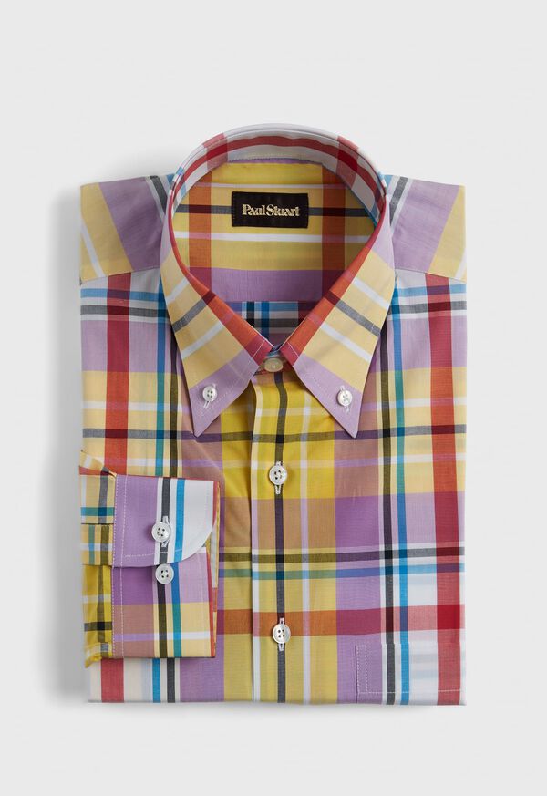 Purple / Yellow Paul Stuart Plaid | UK_PAUL48497