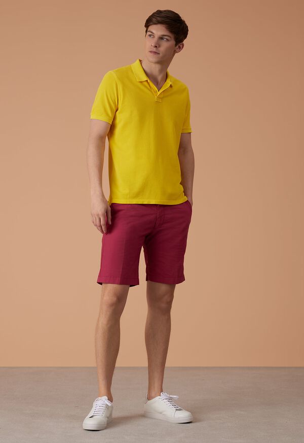 Red Paul Stuart Cotton Bermuda Short | UK_PAUL52024