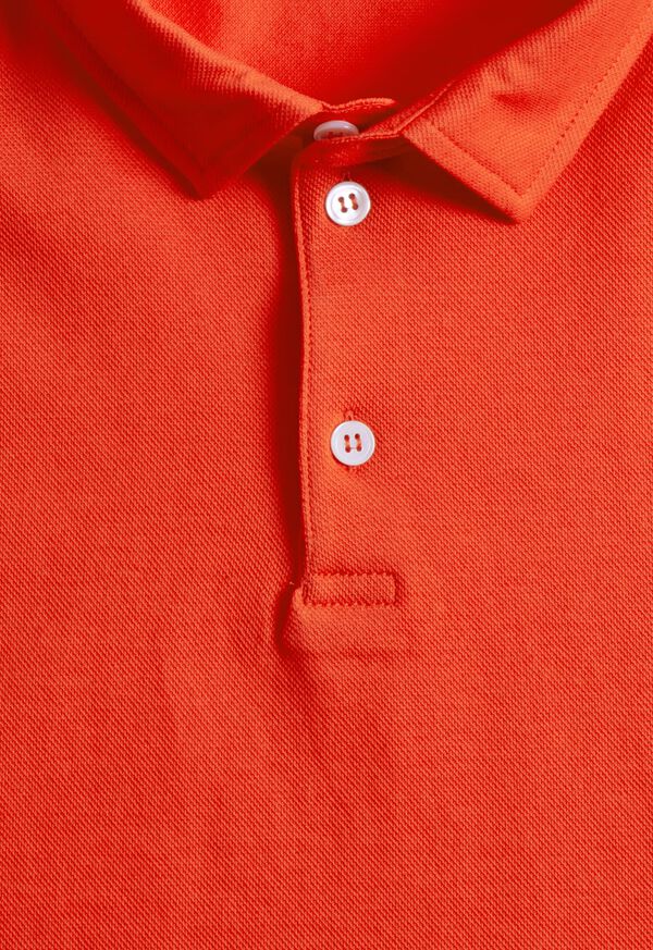 Red Paul Stuart Cotton Pique Short Sleeve | UK_PAUL86875