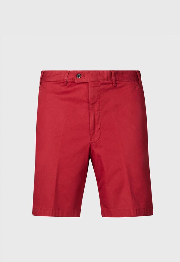 Red Paul Stuart Cotton Twill Bermuda | UK_PAUL47316