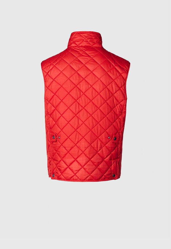 Red Paul Stuart Diamond Quilted Vest | UK_PAUL50983