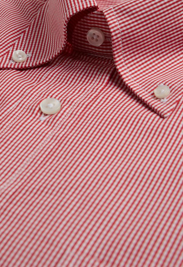 Red Paul Stuart Micro Gingham Check | UK_PAUL61521