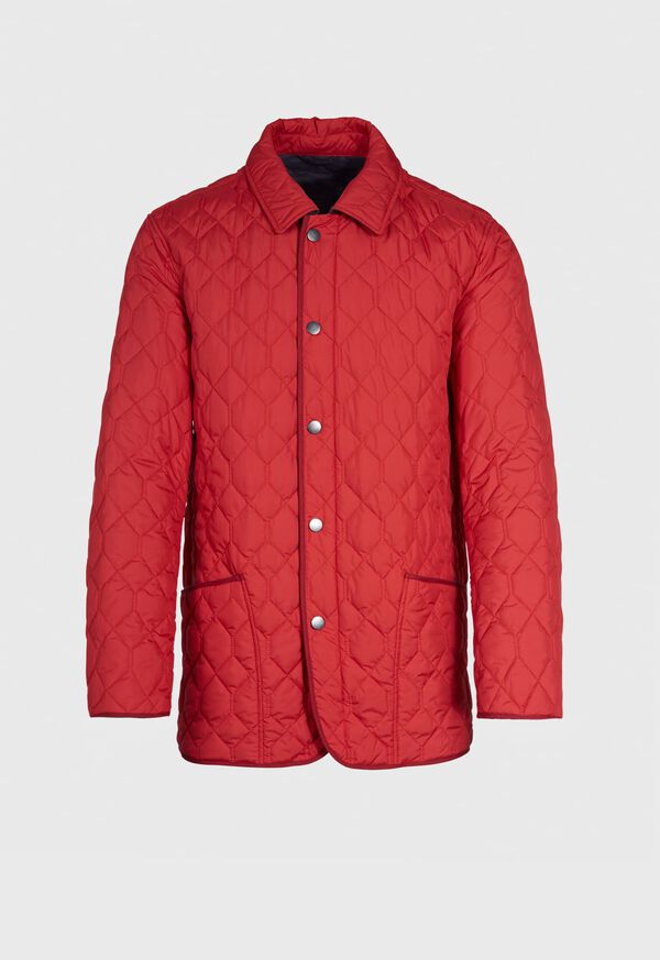 Red Paul Stuart Quilted Barn Jacket | UK_PAUL33941