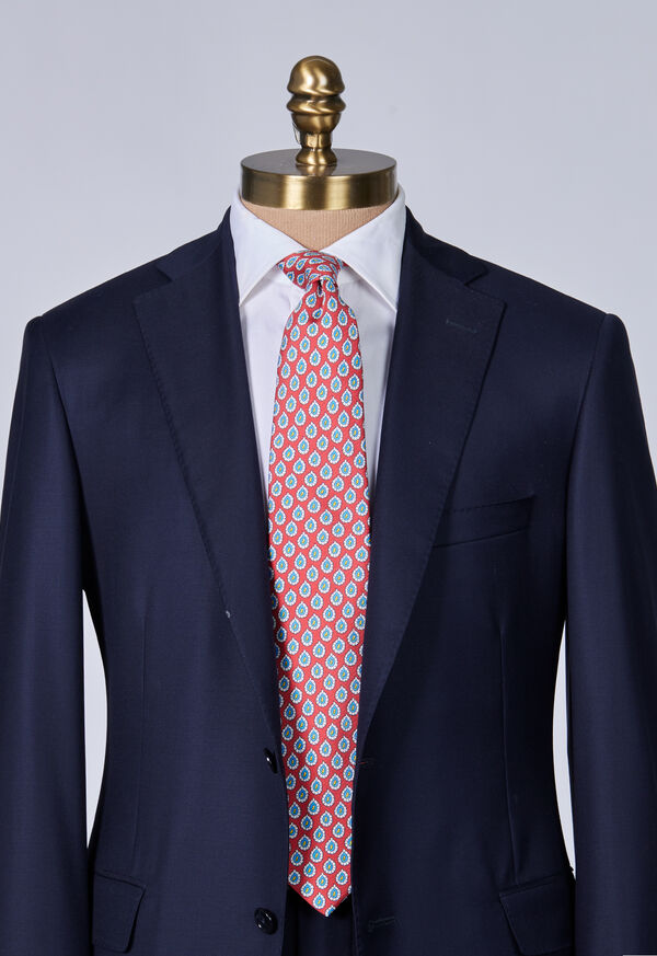 Red Paul Stuart Silk Twill Allover Pine | UK_PAUL54937