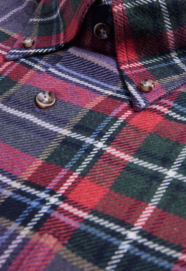 Red / Purple Paul Stuart Flannel Plaid | UK_PAUL23733