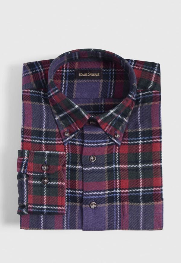 Red / Purple Paul Stuart Flannel Plaid | UK_PAUL23733